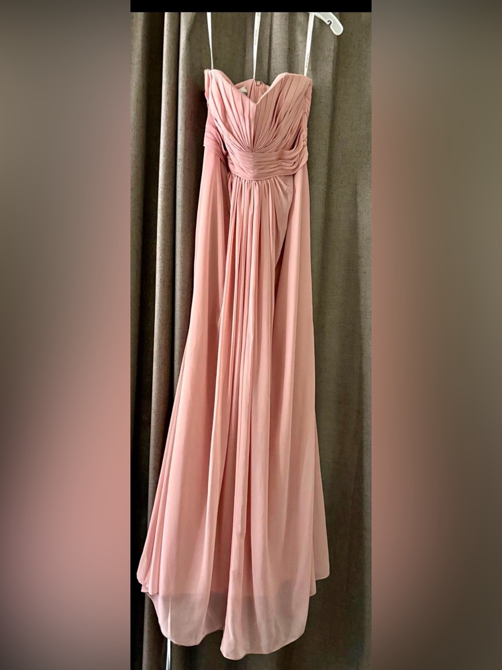 David's Bridal Dusty Rose Pleated Maxi Skirt dress size 12 preloved